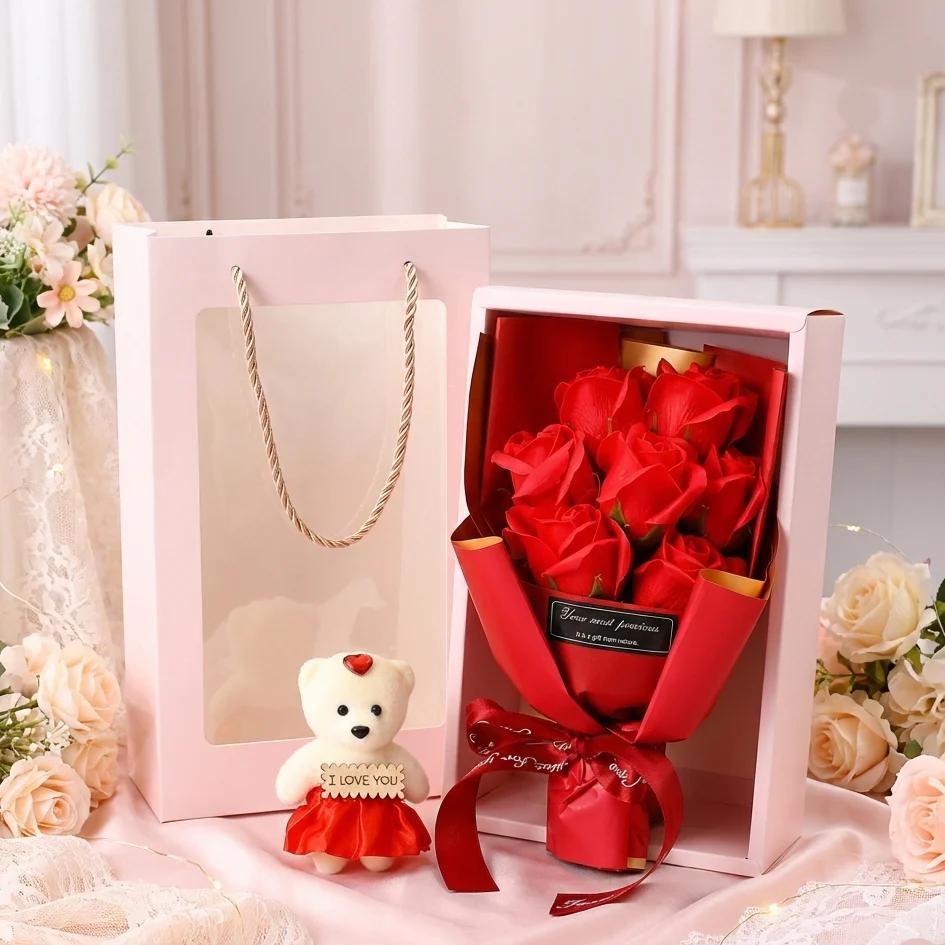 LUX Poklon Set – Buket Ruža i Meda – Poklon Koji Oduševljava!