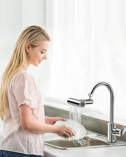 4u1 Rotirajući nastavak za slavinu - Univerzalni multifunkcionalni dodatak za kuhinju i kupatilo