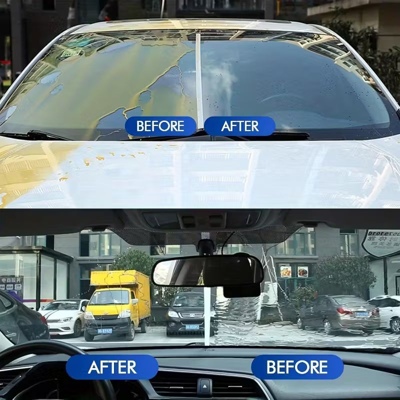 Cetka + sredstvo za ciscenje i zastitu stakla automobila