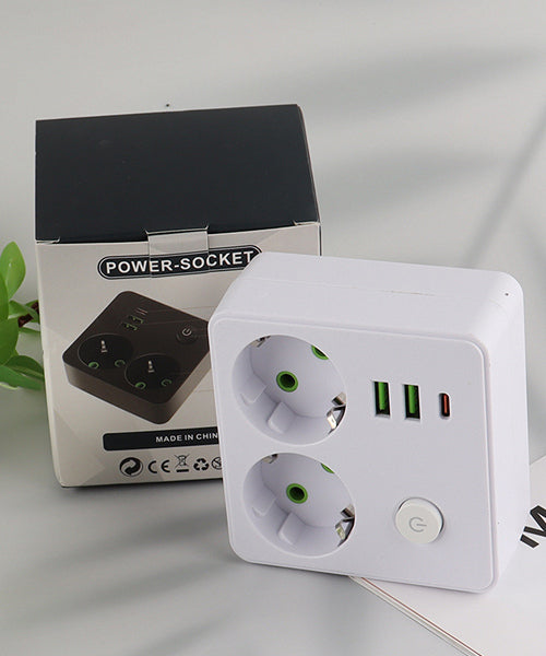 Uticnica razdelnik - 2 x usb + type C