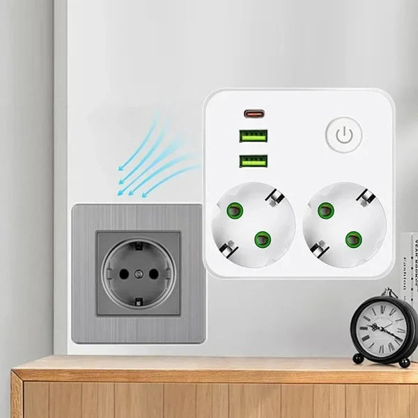 Uticnica razdelnik - 2 x usb + type C